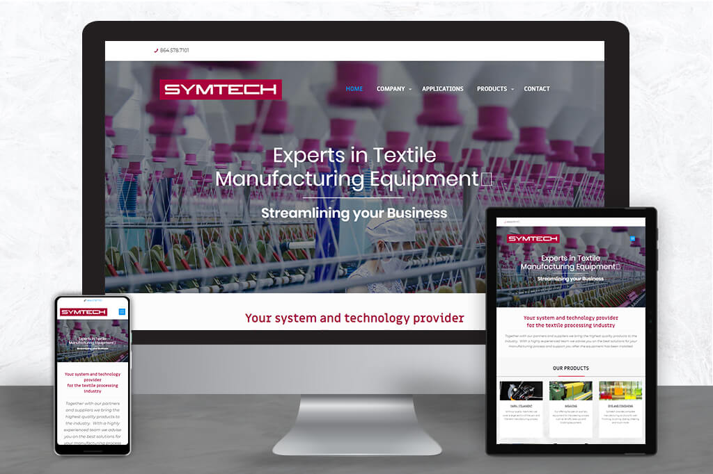 Responsive Website Design for Textile Giant – Symtech