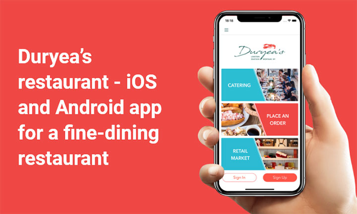 Duryea’s Restaurant – iOS And Android App For A Fine-dining Restaurant