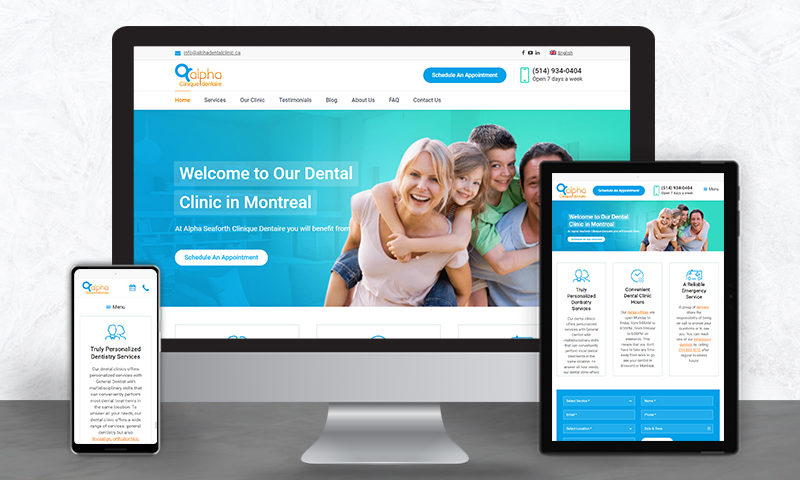 Custom Software Lab –  Alpha Dental Clinic – Powerful Multi-Language Website Solution