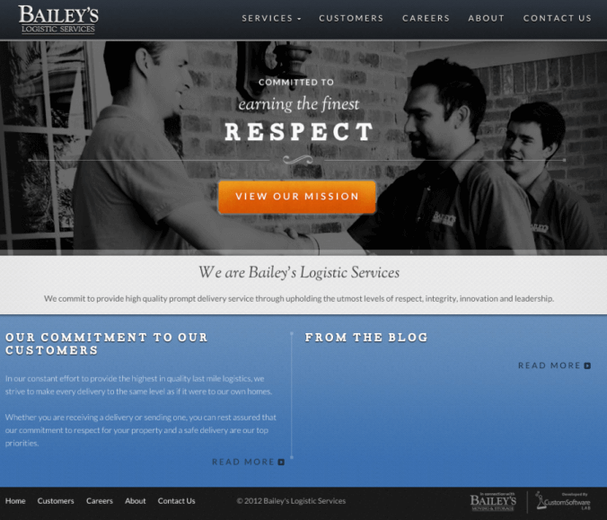 Bailey’s Logistics launches new corporate website