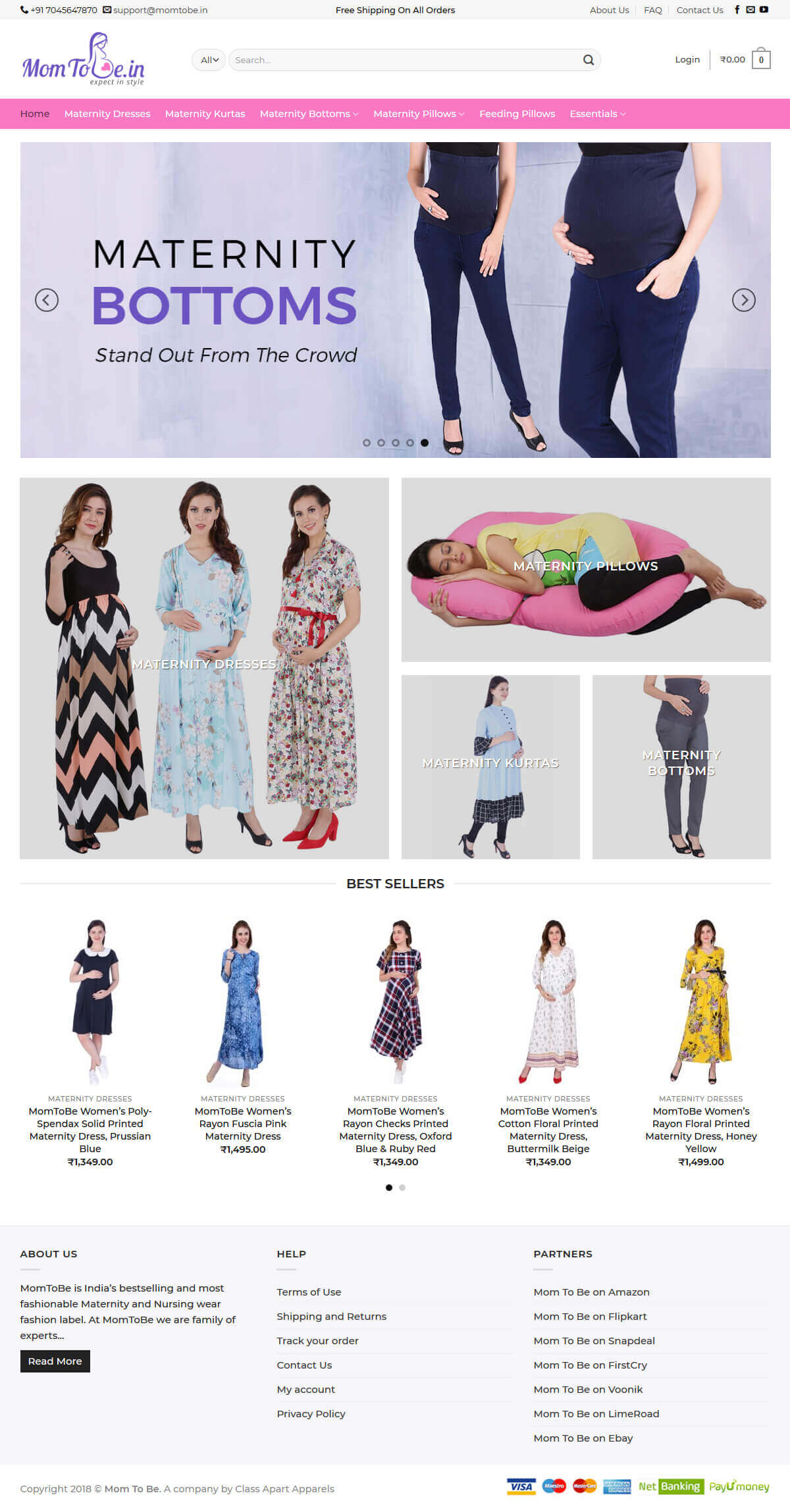 MomToBe.in – New Responsive E-commerce Solution for Maternity Dresses