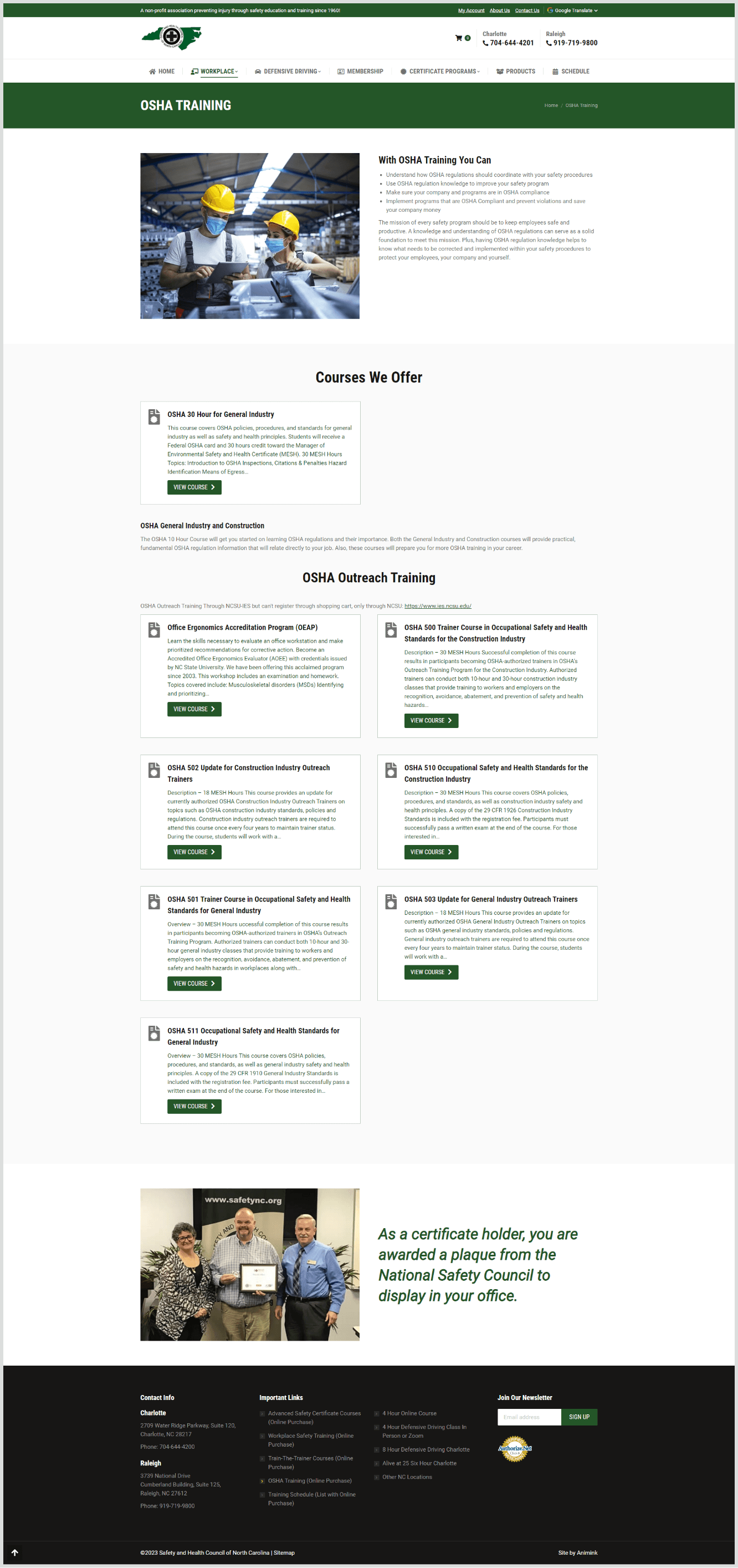 Safety and Health Council of North Carolina