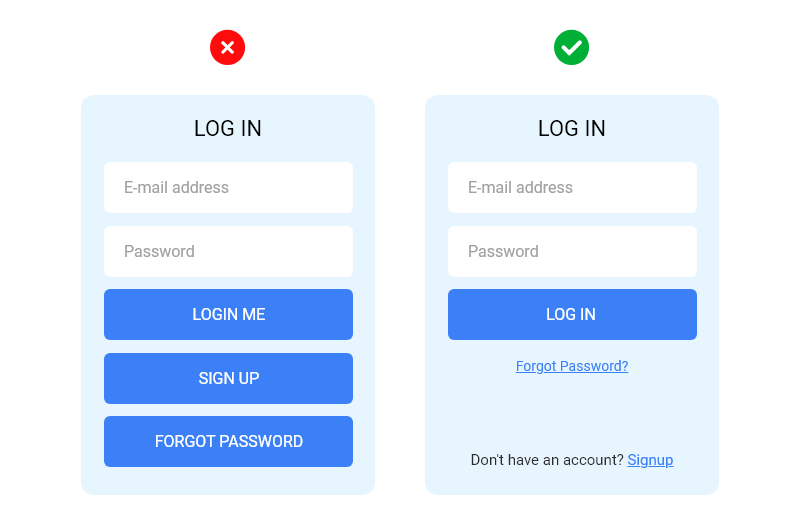 7. Confusing UI and signup process