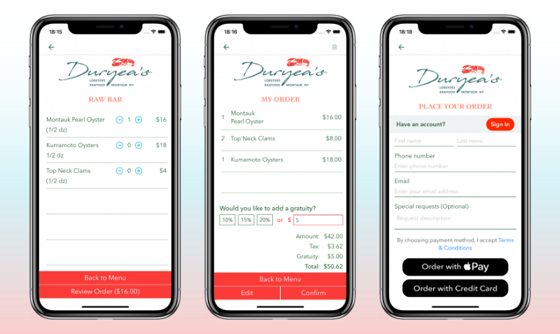 Book table online - Duryea’s