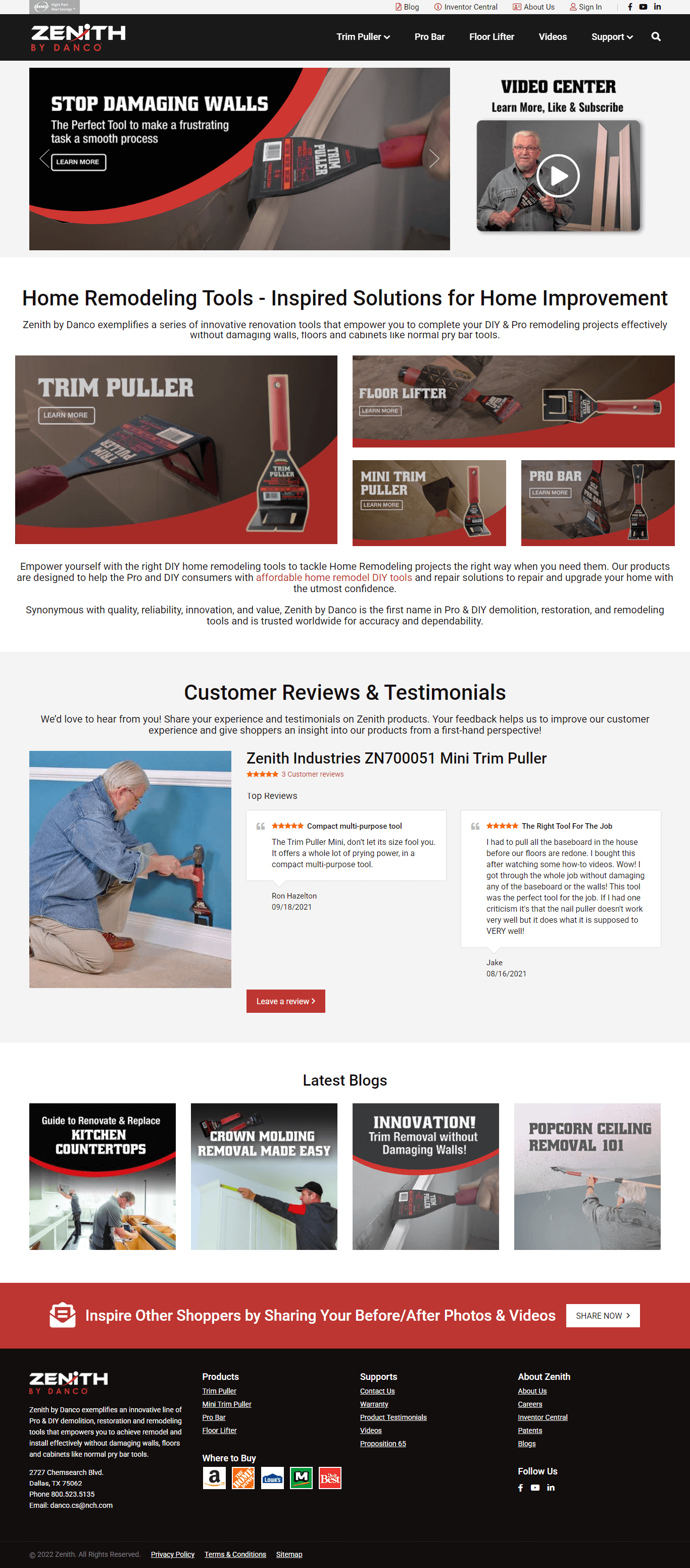 Home Remodeling, Pro and DIY Tools and Accessories - Zenith