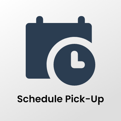 Schedule a pick-up and view the scheduled pick-up