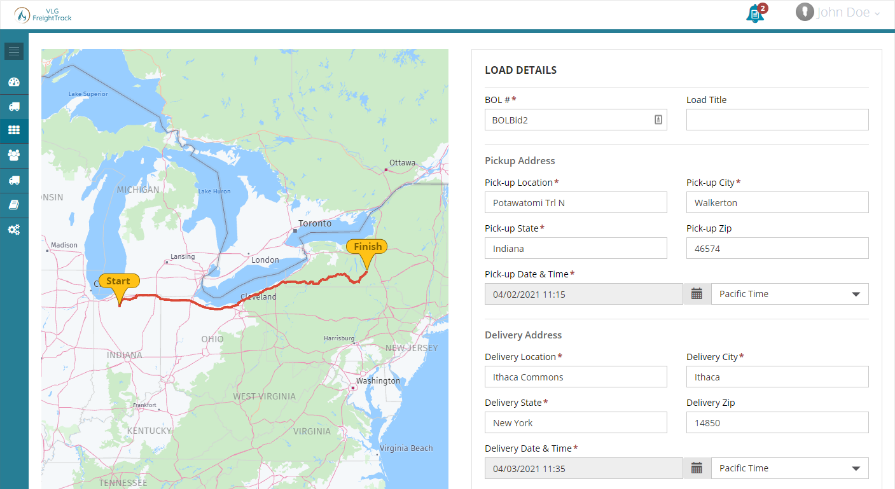 Transport Management System Dashboard