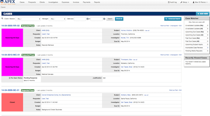 web based investigation case management software web based investigation case management software
