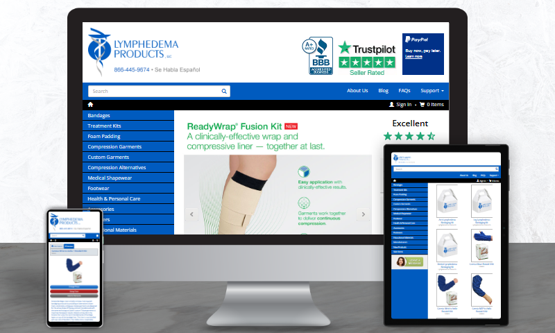 Lymphedema Products' Website and Ecommerce System