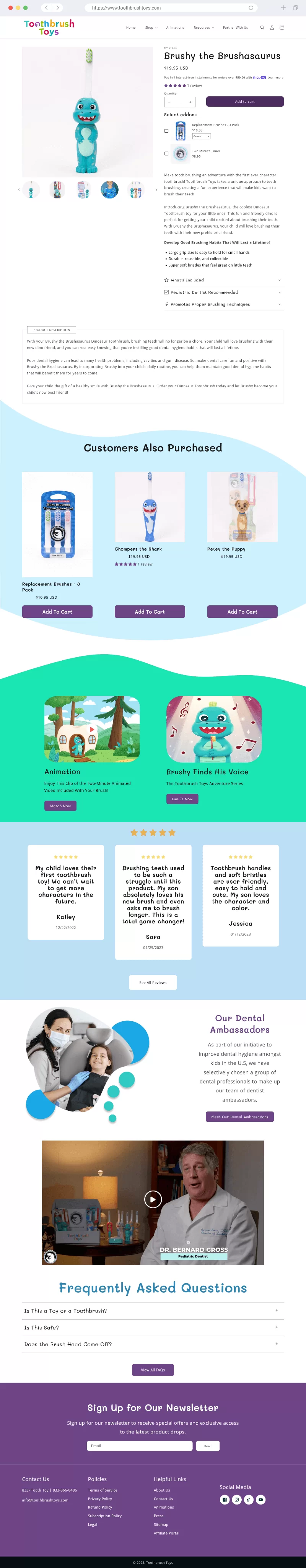 Toothbrush Toys - Character Toothbrushes